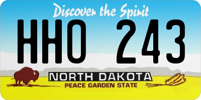 ND license plate HHO243