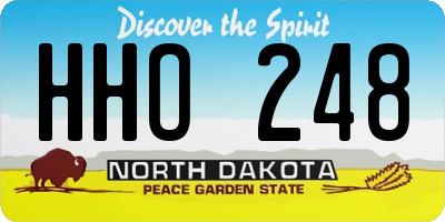 ND license plate HHO248