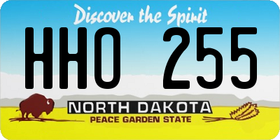 ND license plate HHO255