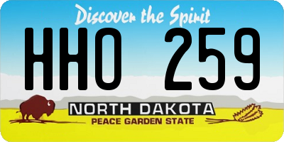 ND license plate HHO259