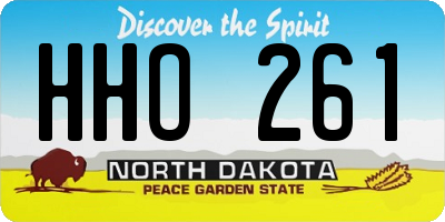 ND license plate HHO261