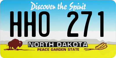 ND license plate HHO271