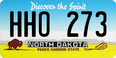 ND license plate HHO273