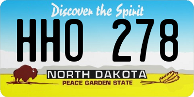 ND license plate HHO278