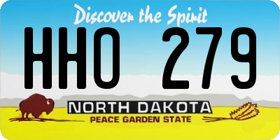 ND license plate HHO279