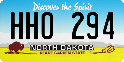 ND license plate HHO294