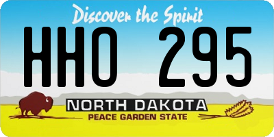 ND license plate HHO295