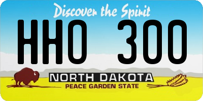 ND license plate HHO300