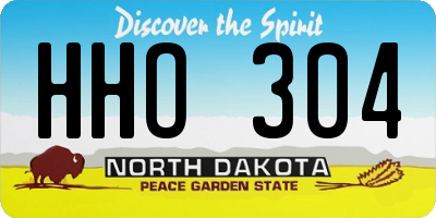 ND license plate HHO304