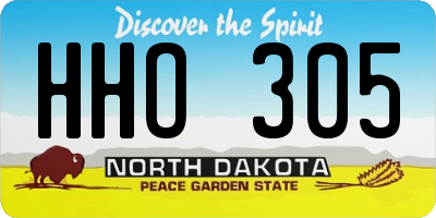 ND license plate HHO305