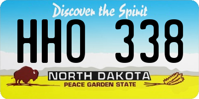 ND license plate HHO338