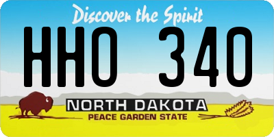 ND license plate HHO340