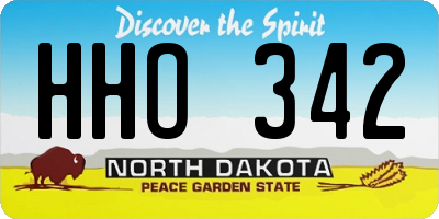 ND license plate HHO342