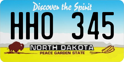 ND license plate HHO345