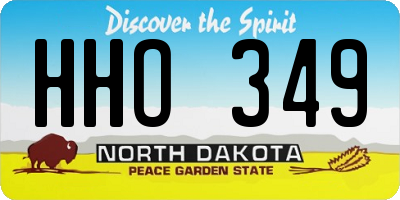 ND license plate HHO349