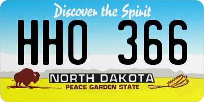 ND license plate HHO366