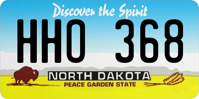 ND license plate HHO368