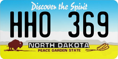 ND license plate HHO369