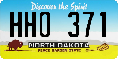 ND license plate HHO371