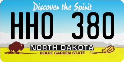ND license plate HHO380