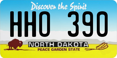 ND license plate HHO390