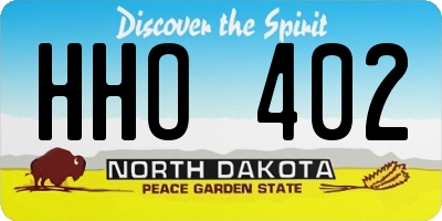 ND license plate HHO402