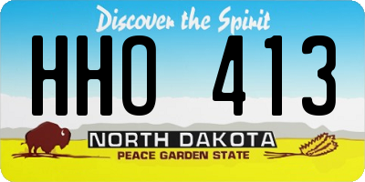 ND license plate HHO413