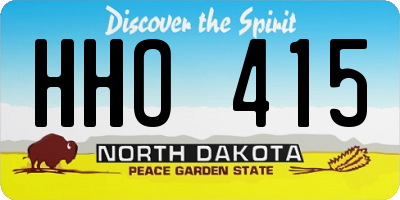 ND license plate HHO415