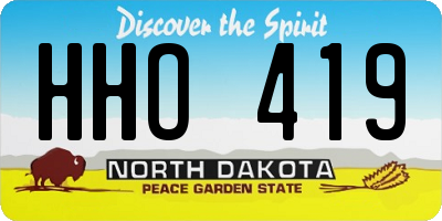ND license plate HHO419