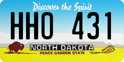 ND license plate HHO431