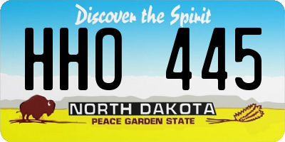 ND license plate HHO445