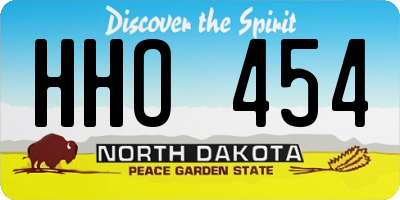 ND license plate HHO454