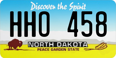 ND license plate HHO458