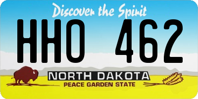 ND license plate HHO462