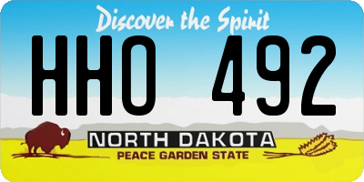 ND license plate HHO492