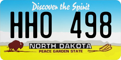ND license plate HHO498