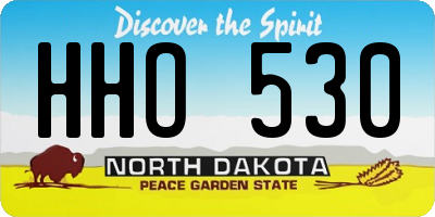 ND license plate HHO530