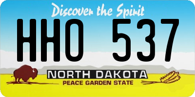 ND license plate HHO537