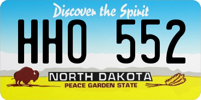 ND license plate HHO552