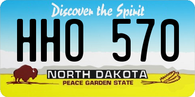 ND license plate HHO570