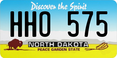 ND license plate HHO575