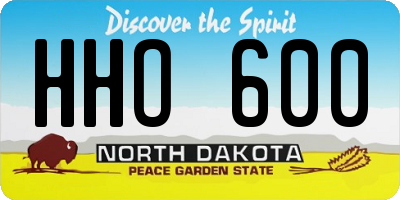 ND license plate HHO600