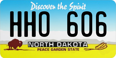 ND license plate HHO606