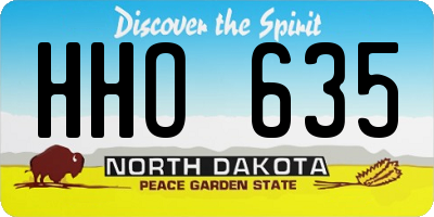 ND license plate HHO635