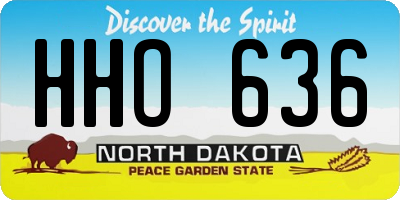 ND license plate HHO636