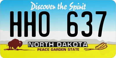 ND license plate HHO637