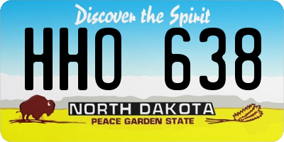 ND license plate HHO638