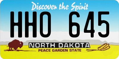ND license plate HHO645