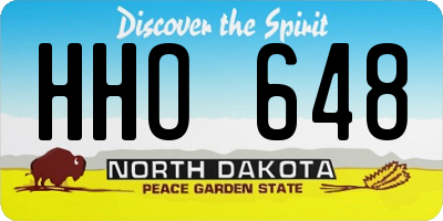 ND license plate HHO648