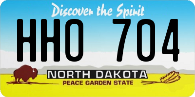 ND license plate HHO704